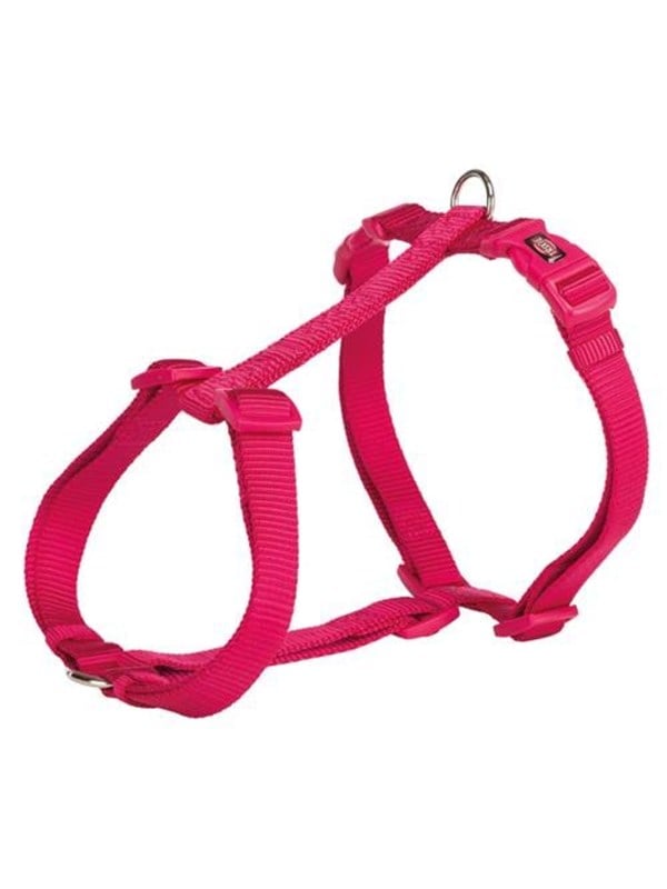 Trixie Premium H-harness L-XL: 75-120 cm/25 mm fuchsia