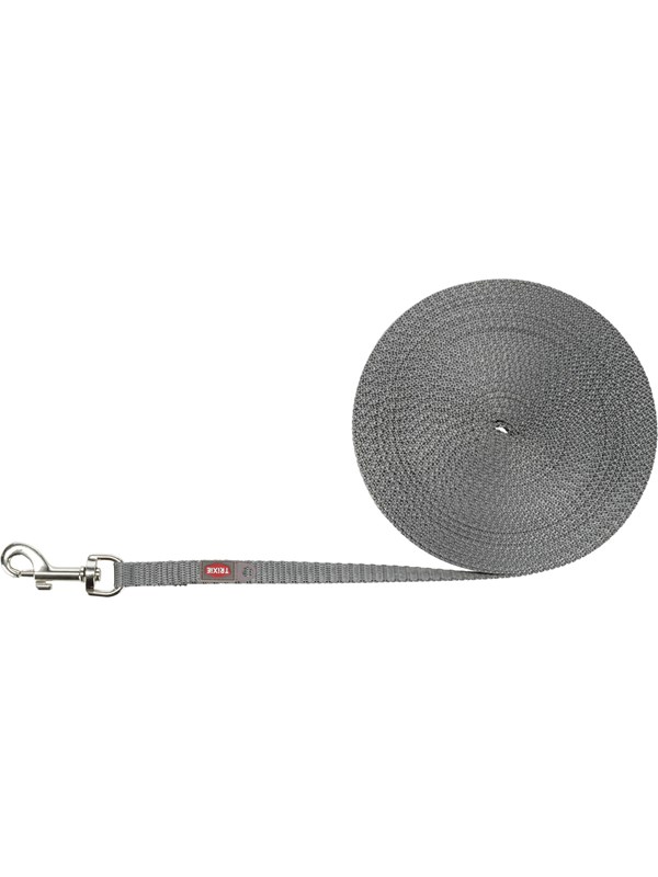 Trixie Smycz treningowa, dla malych psów, grafit, tasma parciana, XS–S: 10 m/10 mm, bardzo lekka