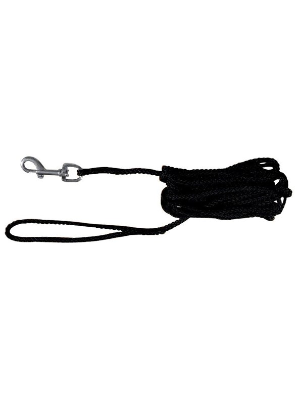 Trixie Tracking leash round S-M: 15 m/ø 5 mm black