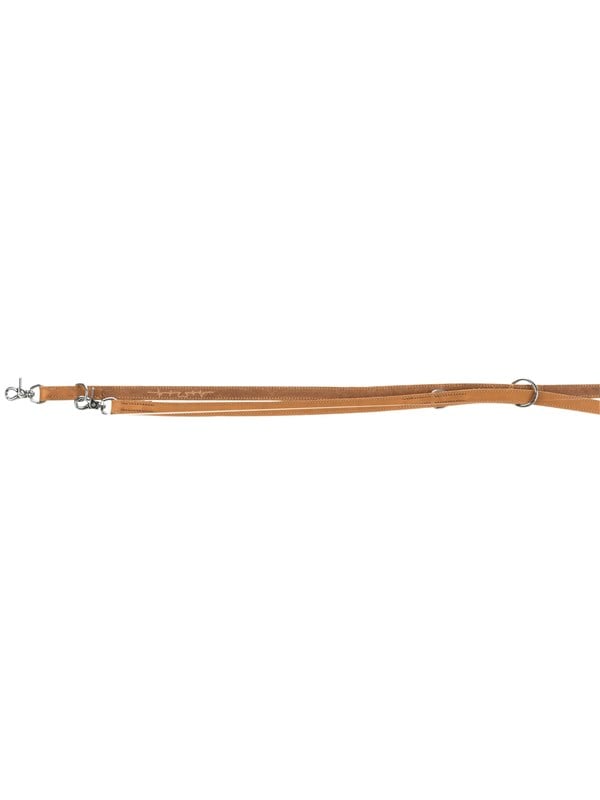 Trixie Rustic fatleather adjustable leash Heartbeat M-L: 2.00 m/20 mm brown