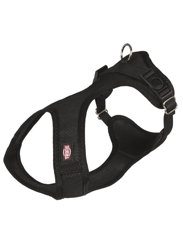 Trixie Comfort Soft touring harness XXS-XS: 28-40 cm/15 mm black