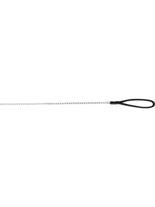 Trixie Chain lead with nylon hand loop M-L: 1.00 m/3.0 mm black