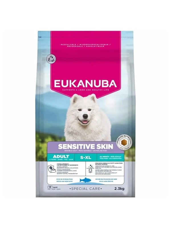 Eukanuba Special care Sensitive skin Mono - dry dog food - 2.3kg
