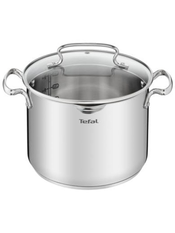 Tefal Duetto+ gryde med glaslåg 22 cm i rustfrit stål billede
