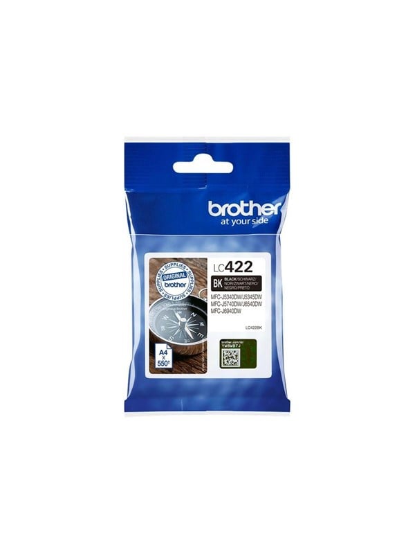 Brother Blækpatron sort, 550 sider LC422BK Modsvarer: N/A