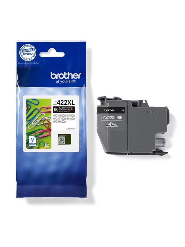 Blækpatron Brother LC422XL sort - høj kapacitet (op til 3.000 sider)