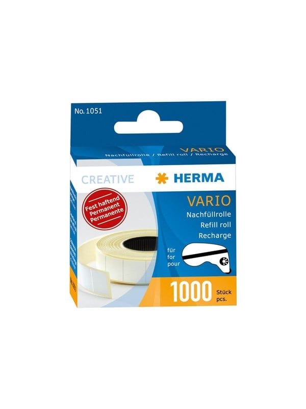 HERMA Vario - dobbelthæftende tern - 12 x 13 mm - permanent