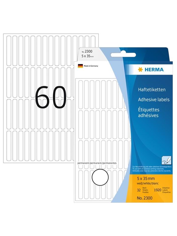HERMA labels - 1920 label(s) - 5 x 35 mm
