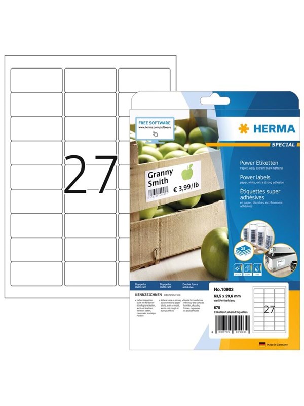 HERMA Special Etiketter 63.5 x 29.6 mm 675etikette(r)