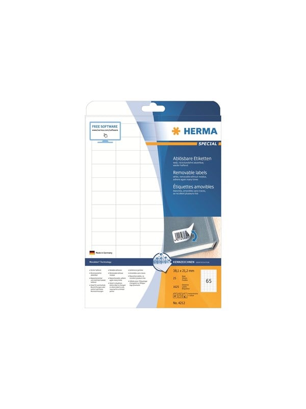 HERMA Special Etiketter 38.1 x 21.2 mm 1625etikette(r)