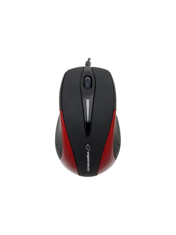 Esperanza EM102R - mouse - USB - red - Mus - Optisk - 3 knapper - Rød