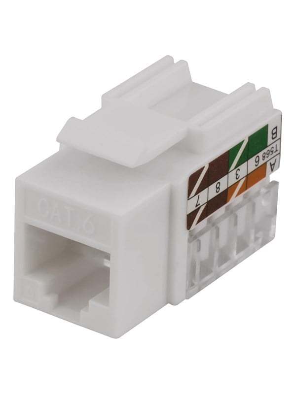 Deltaco UTP CAT6 Keystone connector 90 degree "Tool-free"