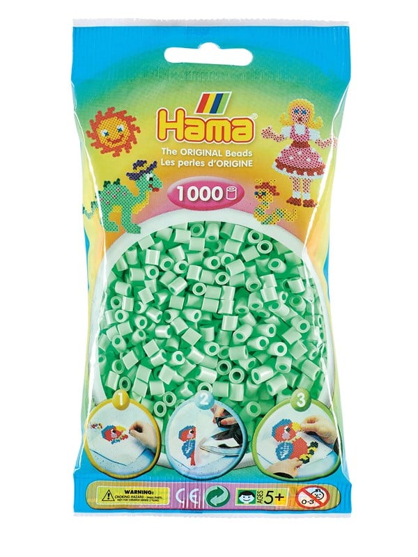 Hama Iron on Beads - Pastel Mint 1000 pcs