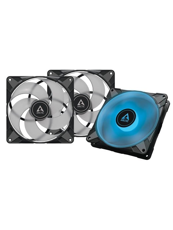 Arctic P14 PWM PST RGB - 3-pack + Controller - Kabinet køler - 140mm - Sort med RGB LED lys - 23 dBA
