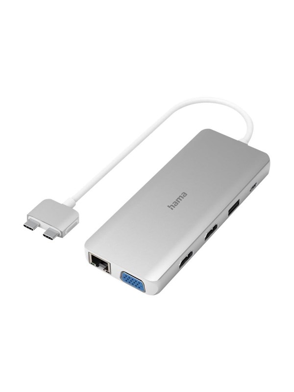 Hama USB-C Hub, "Connect2Mac", Multiport Apple MacBook Air & Pro, 12 porte