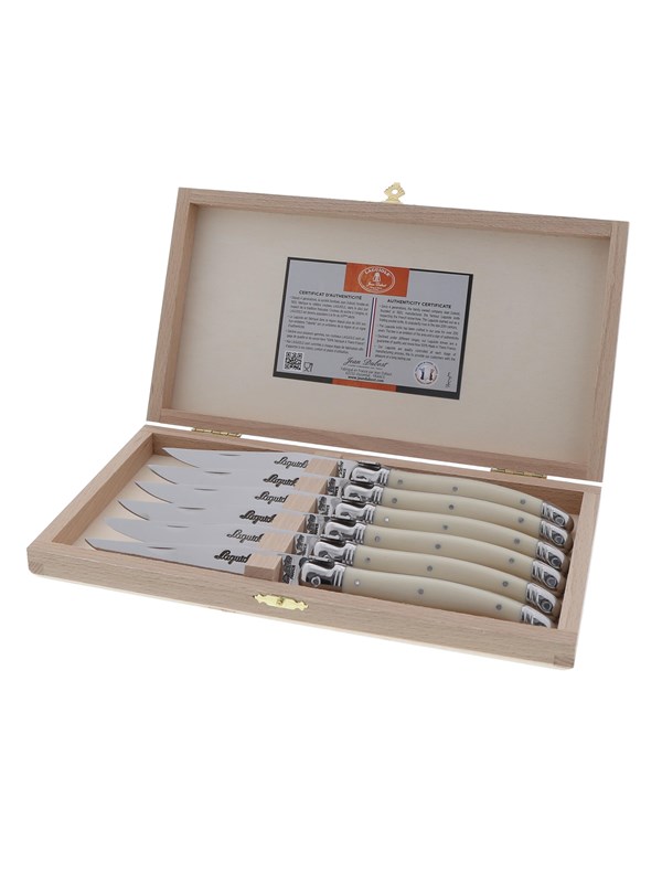 Jean Dubost Knive hvidt 2,5mm, 6stk Laguiole