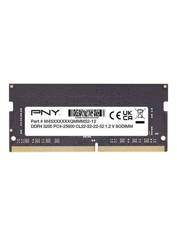 PNY Performance SODIMM -3200 - 16GB - CL22 - Single Channel (1 pcs) - Sort