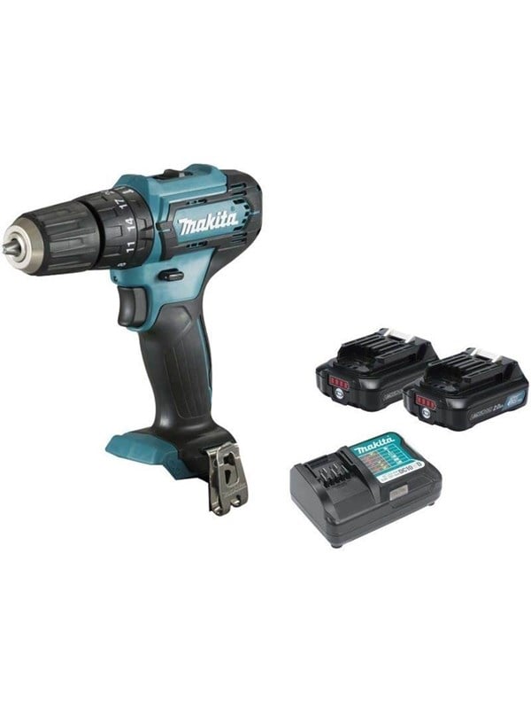 Makita HP333DWAE 12V akku slagboremaskine - 2 x 2,0 Ah, lader og kuffert