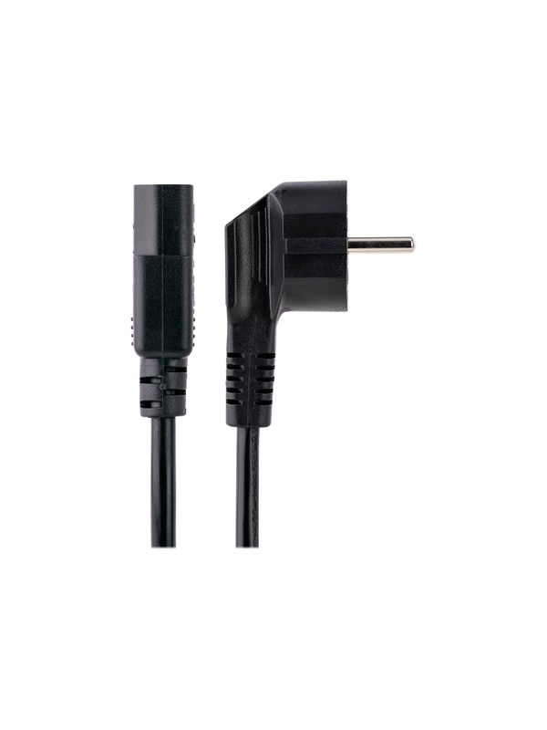 StarTech.com 1m (3ft) Computer Power Cord, 18AWG, EU Schuko to C13 Power Cord, 10A 250V, Black Replacement AC Cord, TV/Monitor Power Cable, Schuko CEE