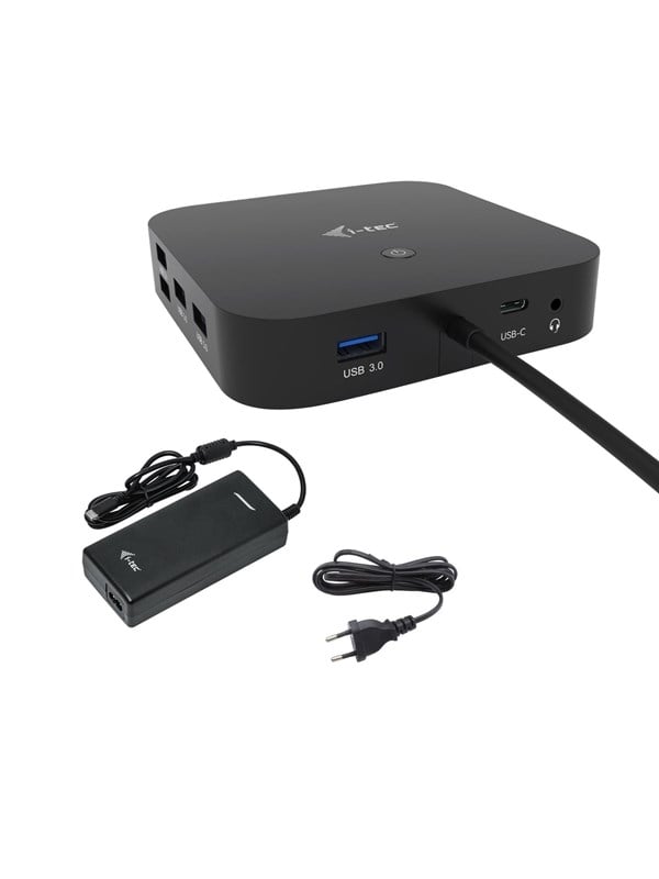 I-Tec USB-C HDMI DP Docking Station with Power Delivery 100W + Universal Charger 100W billede