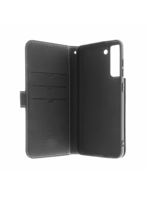 Insmat Eksklusivt Flip Case pungetui, Samsung Galaxy S21 FE 5G, sort