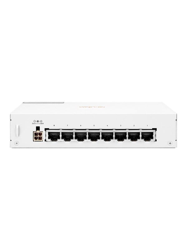 HPE Networking Instant On 1430 8G Class4 PoE 64W Switch - Switch - ikke administreret - 8 x 10/100/1000 (PoE Class 4) - desktop, monterbar på stativ,