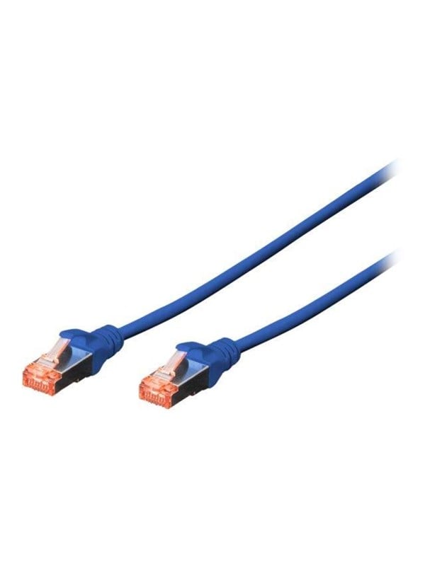 Netværkskabel Digitus CAT 6 S/FTP patchkabel 0,5 m - blå 10 stk.