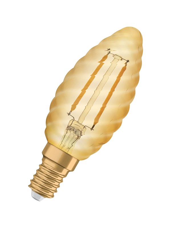 OSRAM Vintage 1906 LED kerte snoet 1,5W/825 (13W) E14 guld