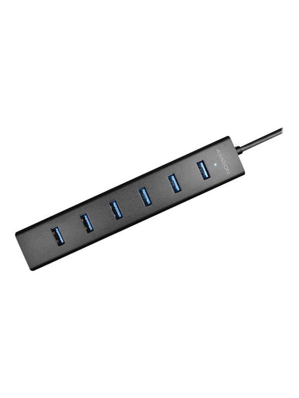 AXAGON HUE-SA7BP - hub - 7 porte USB hub - USB 3.2 - 7 ports - Sort