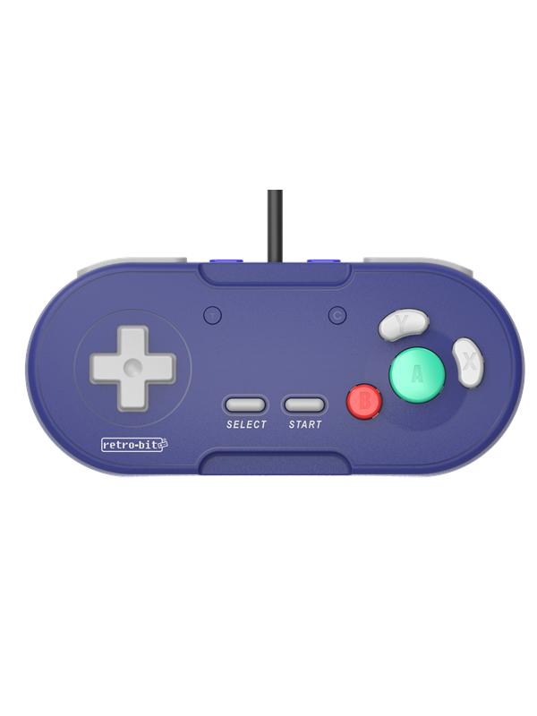 Retro-bit Legacy GC Wired Pad Purple - Wired Controller - Nintendo GameCube