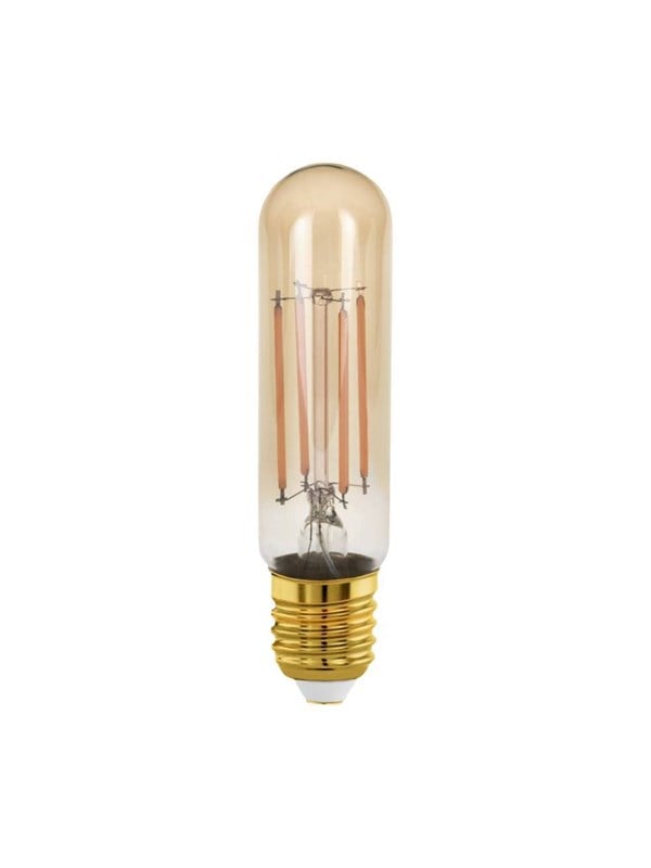 EGLO E27 LED T32 vintage amberfarvet dekorationslysrør med varmt hvidt lys