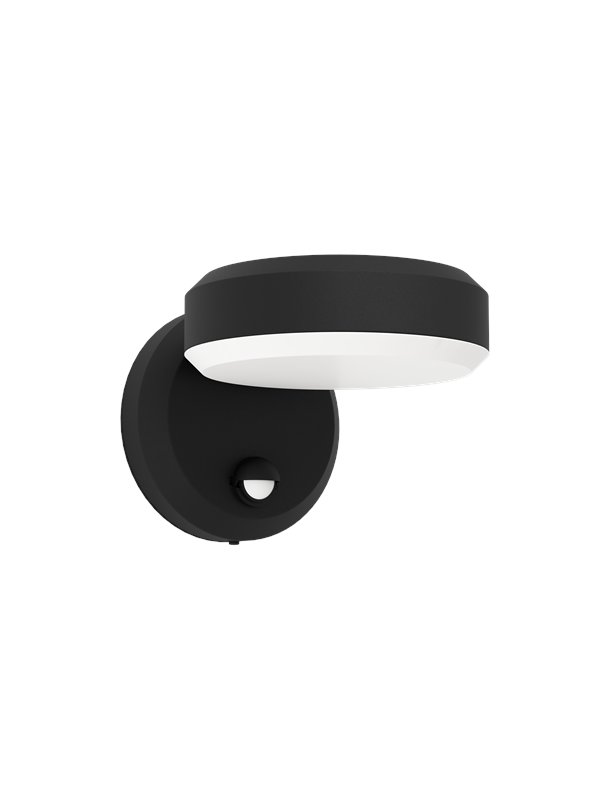 EGLO Fornaci Ude Væg M/sensor 8,7w 850lm 3000k Ip54 Sort - Udendørslampe - 900674