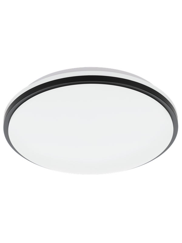 EGLO PINETTO plafond Ø340 mm, 4000K, IP44, hvid/sort
