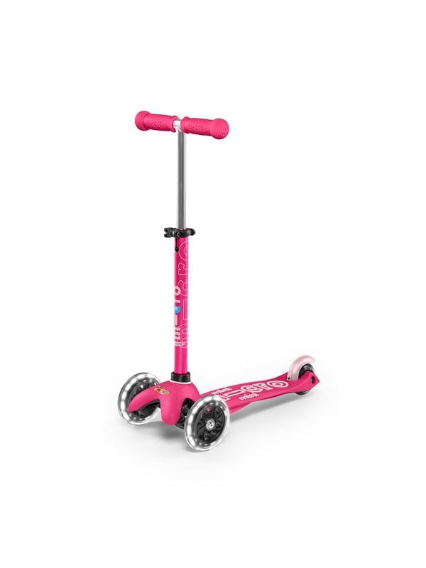 Micro - Mini Deluxe Led - Pink - Trehjulet Løbehjul