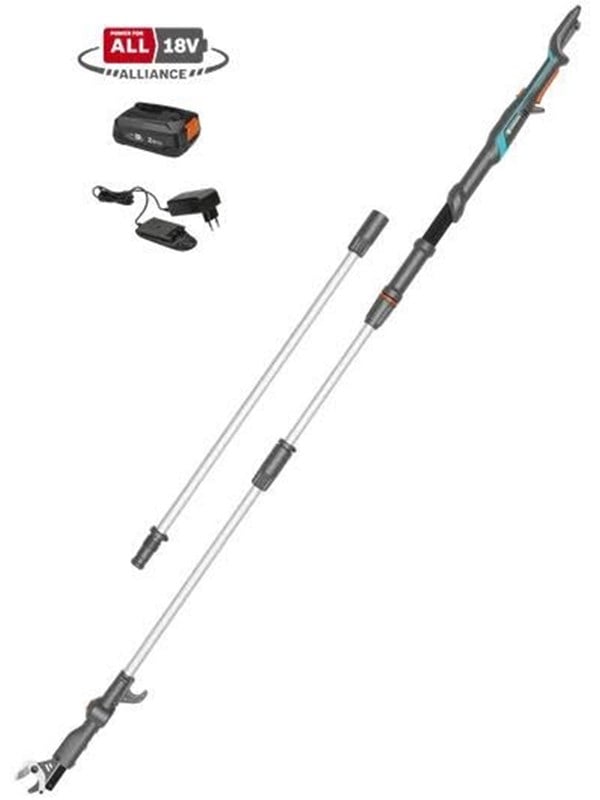 Gardena Batteridrevet teleskopgrensaks HighCut 360/18V, sæt