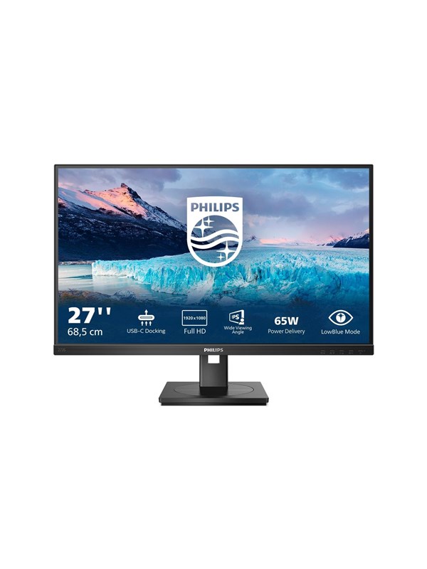 27" Philips S-line 273S1 - 1920x1080 (FHD) - 75Hz - IPS - 65W USB-C billede