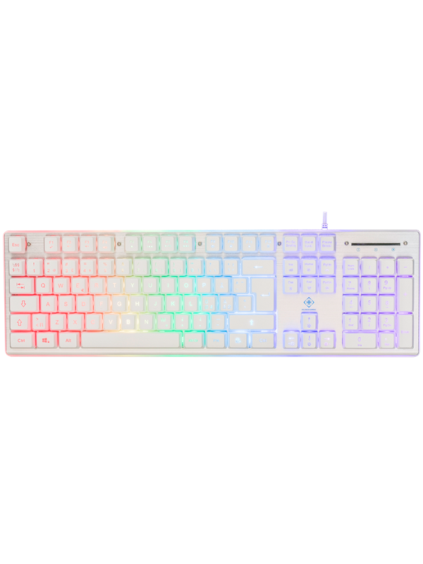 Deltaco GAMING Full Size - Gaming Tastatur - Nordisk - Hvid