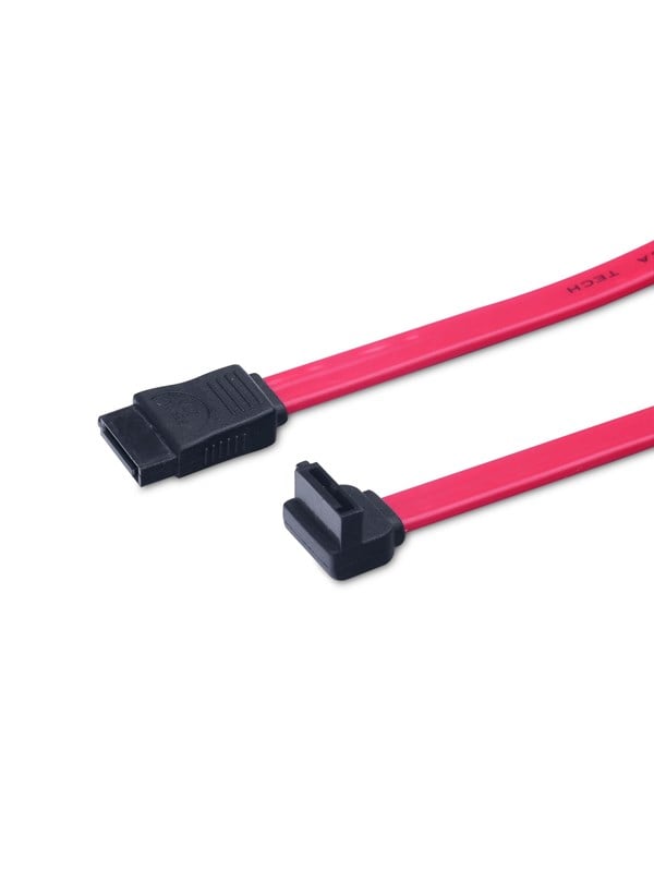SATA-kabel Digitus 2x SATA 7-pin 0,5 m 90° - rød/sort