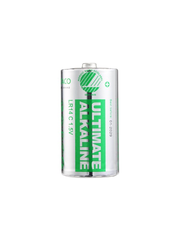 Deltaco Ultimate battery - Nordic Swan ecolabelled - 10 x LR14 / C type - Alkaline