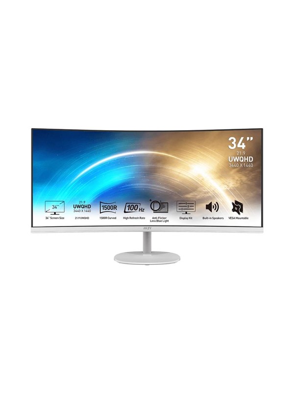 34" MSI PRO MP341CQWDE - 3440x1440 (UWQHD) - 100Hz - VA