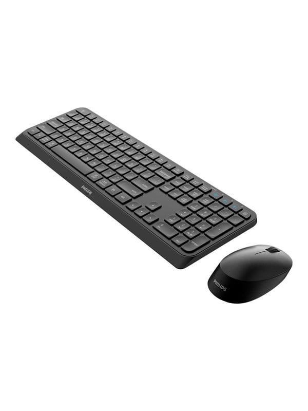 Philips 4000 series SPT6407B - keyboard and mouse set - QWERTY - Tastatur & Mus sæt - Amerikansk engelsk - Sort