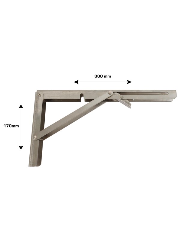HOME It ® sammenklaplig hyldeknægt 300 x 170 mm 150 kg rustfrit Stål