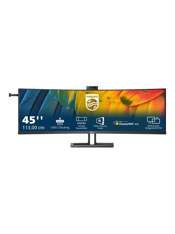 44.5" Philips 45B1U6900CH - 5120x1440 - 75Hz - VA - 100W USB-C - KVM switch billede