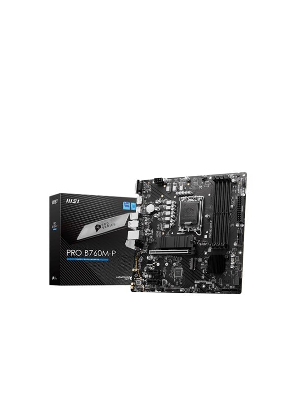 MSI PRO B760M-P Bundkort - Intel B760 - Intel LGA1700 - DDR5 RAM - Micro-ATX