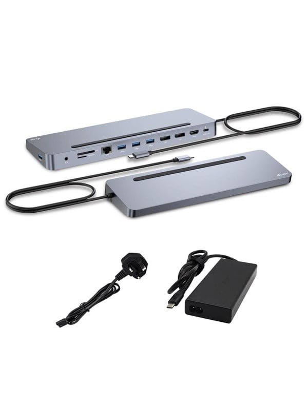 i-Tec 11-in-1 - Dockingstation - for laptop, tablet - USB-C / USB4 / Thunderbolt 3 / Thunderbolt 4 - 11-slot - 2 x DP, HDMI - 1GbE - 100 Watt