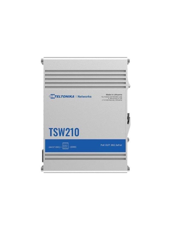 Teltonika TSW210 - Switch - industriel - ikke administreret - 8 x 10/100/1000 + 2 x SFP - DIN monterbar på skinne, overflademonterbar