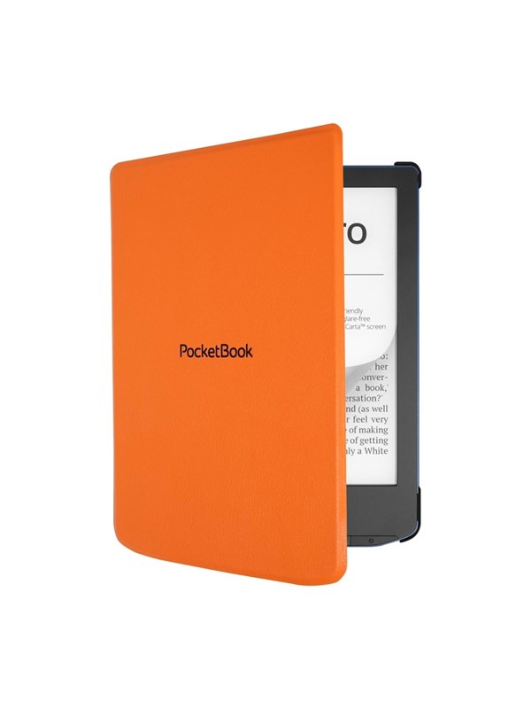 PocketBook - Flipomslag to eBook læser - PU imitationlæder, bomuld, plastik - orange - for PocketBook Verse, Verse PRO