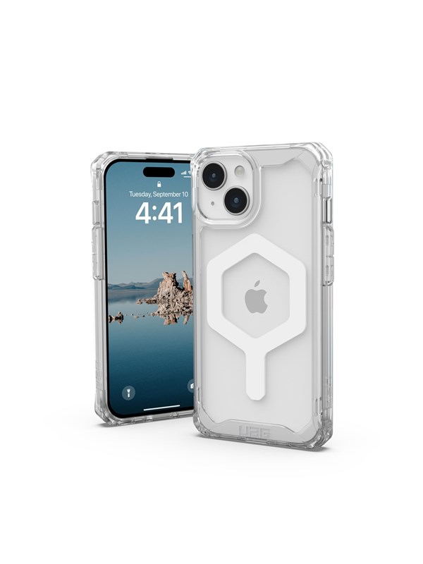 Urban Armor Gear Plyo MagSafe Cover til iPhone 15 - Ice/White