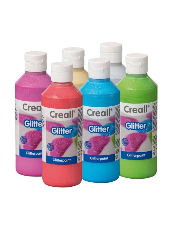 Creall Glittermaling Sæt - 6x250ml