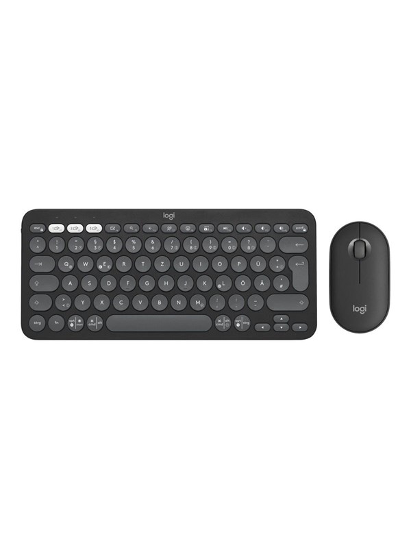 Logitech Pebble 2 Combo - Tastatur & Mus sæt - Tysk - Pink